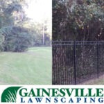 Before and after wraught iron fence