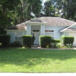 Four manicured shrubs